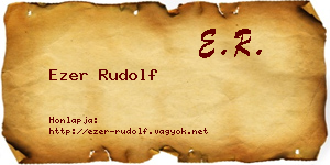 Ezer Rudolf névjegykártya