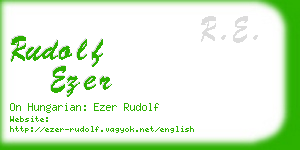 rudolf ezer business card